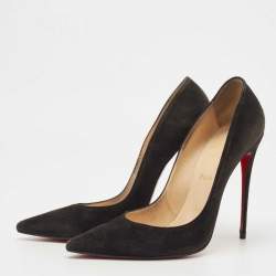 Pre Owned Christian Louboutin Black Suede So Kate Pumps Size 41