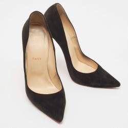 Pre Owned Christian Louboutin Black Suede So Kate Pumps Size 41