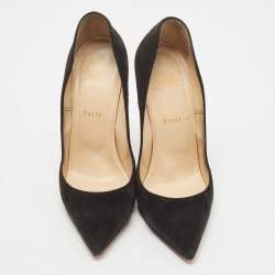 Pre Owned Christian Louboutin Black Suede So Kate Pumps Size 41