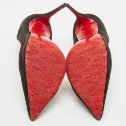 Pre Owned Christian Louboutin Black Suede So Kate Pumps Size 41