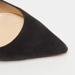 Pre Owned Christian Louboutin Black Suede So Kate Pumps Size 41