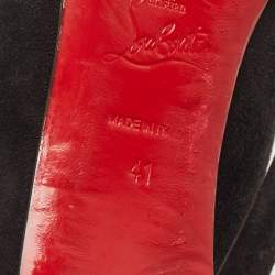 Pre Owned Christian Louboutin Black Suede So Kate Pumps Size 41