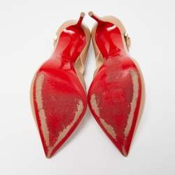 مملوكة مسبقًا Christian Louboutin Beige Leather Sharpeta Pumps Size 41