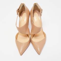 مملوكة مسبقًا Christian Louboutin Beige Leather Sharpeta Pumps Size 41