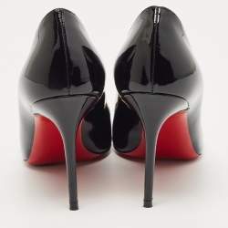Pre Owned Christian Louboutin Black Patent Pigalle Pumps Size 38