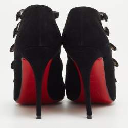 Pre Owned Christian Louboutin Black Suede Viennana Pumps Size 35.5
