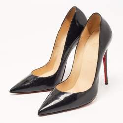 Pre Owned Christian Louboutin Black Patent Leather So Kate Pumps Size 40