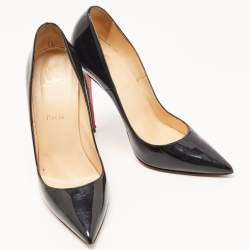 Pre Owned Christian Louboutin Black Patent Leather So Kate Pumps Size 40