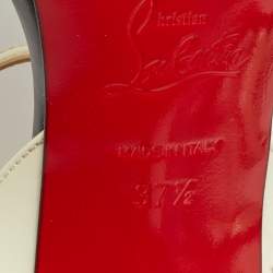 Christian Louboutin Two Tone Mesh and Patent Leather Discoport Sandals Size 37.5