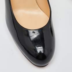 Pre Owned Christian Louboutin Black Patent Leather Bianca Pumps Size 40
