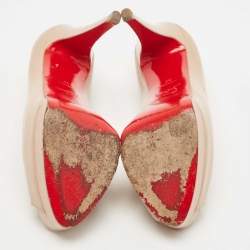 مملوكة مسبقًا Christian Louboutin Beige Patent Leather Altadama Pumps Size 37