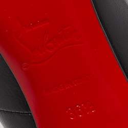 Pre Owned Christian Louboutin Black Leather Pigalle Pointed Toe Pumps Size 36.5