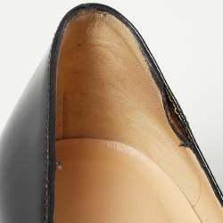 مملوكة مسبقًا Christian Louboutin Black Patent Leather Very Prive Peep Toe Platform Pumps Size 40.5