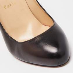 Pre Owned Christian Louboutin Black Leather Fifi Pumps Size 38