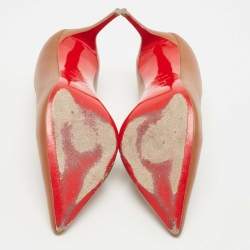 مملوكة مسبقًا Christian Louboutin Brown Leather Kate Pumps Size 36