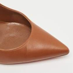 مملوكة مسبقًا Christian Louboutin Brown Leather Kate Pumps Size 36
