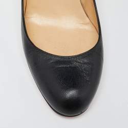 Christian Louboutin Black Leather New Simple Pumps Size 36.5