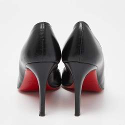 Christian Louboutin Black Leather New Simple Pumps Size 36.5