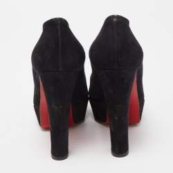 مملوكة مسبقًا Christian Louboutin Black Suede Bibi  Pumps Size 34.5