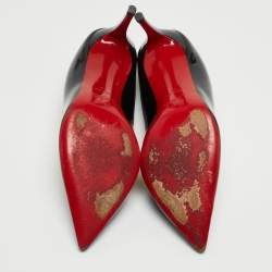 Pre Owned Christian Louboutin Black Patent Leather So Kate Pointed Toe Pumps Size 42
