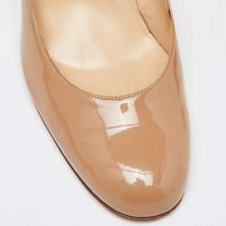 Christian Louboutin Beige Patent Simple Pumps Size 38.5