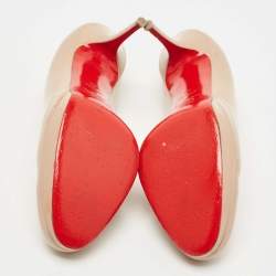 Pre Owned Christian Louboutin Beige Patent New Simple Pumps Size 40