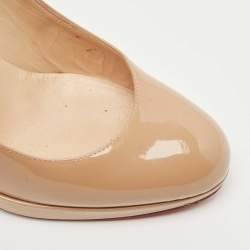 Christian Louboutin Beige Patent Leather New Simple Pumps Size 36.5