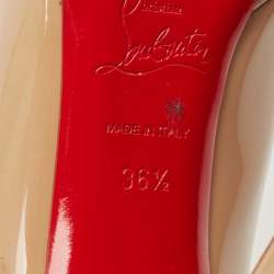 Christian Louboutin Beige Patent Leather New Simple Pumps Size 36.5
