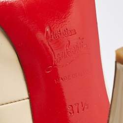 Christian Louboutin Cream Patent Leather Elisa Pumps Size 37.5