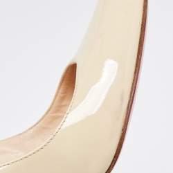 Christian Louboutin Cream Patent Leather Elisa Pumps Size 37.5