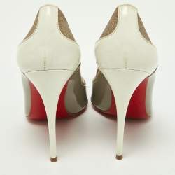 Christian Louboutin Tri-Color Patent Leather and Glitter Tucsick Pumps Size 35.5