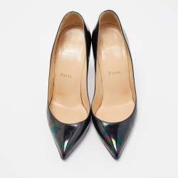 Pre Owned Christian Louboutin Multicolor Iridescent Leather Pigalle Follies Pumps Size 37.5