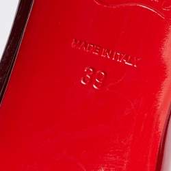 مملوكة مسبقًا Christian Louboutin Burgundy Patent Leather Iriza Pumps Size 39