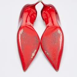 مملوكة مسبقًا Christian Louboutin Burgundy Patent Leather Iriza Pumps Size 39