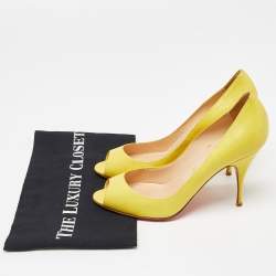 Christian Louboutin Yellow Leather Maryl Pumps Size 38.5