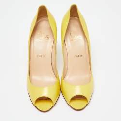 Christian Louboutin Yellow Leather Maryl Pumps Size 38.5