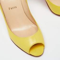 Christian Louboutin Yellow Leather Maryl Pumps Size 38.5