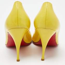 Christian Louboutin Yellow Leather Maryl Pumps Size 38.5