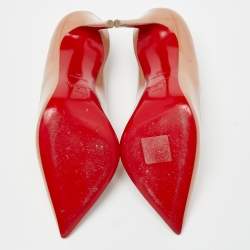 مملوكة مسبقًا Christian Louboutin Beige Patent Leather Hot Chick Pumps Size 36