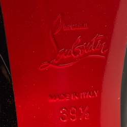 Pre Owned Christian Louboutin Black Patent Leather Bianca Platform Pumps Size 39.5