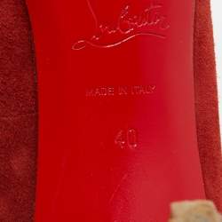 مملوكة مسبقًا Christian Louboutin Red Suede Eloise Pumps Size 40