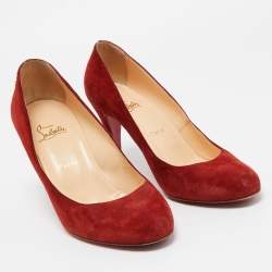 مملوكة مسبقًا Christian Louboutin Red Suede Eloise Pumps Size 40