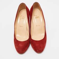 مملوكة مسبقًا Christian Louboutin Red Suede Eloise Pumps Size 40