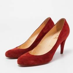مملوكة مسبقًا Christian Louboutin Red Suede Eloise Pumps Size 40