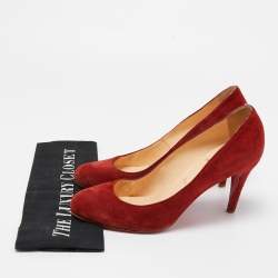 مملوكة مسبقًا Christian Louboutin Red Suede Eloise Pumps Size 40