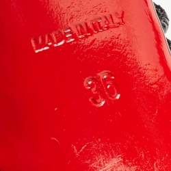 Pre Owned Christian Louboutin Black Patent Confusa Sandals Size 36