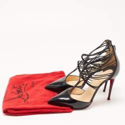 Pre Owned Christian Louboutin Black Patent Confusa Sandals Size 36