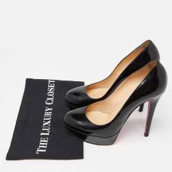 مملوكة مسبقًا Christian Louboutin Black Patent Leather Bianca Pumps Size 38