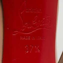 Pre Owned Christian Louboutin Beige Patent Leather New Simple Pumps Size 37.5