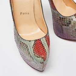 Christian Louboutin Multicolor Python Daffodile Pumps Size 37